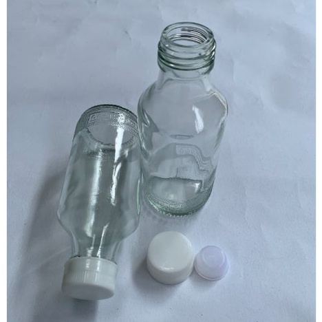 UC 1000 ขวดแก้วใส 150มล ต่อ 10 ขวด พร้อมฝาสะอาด