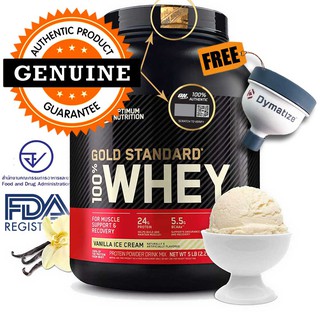 Optimum Nutrition Whey Gold Standard 100% Protein 5 lb - Vanilla Ice Cream + FREE Dymatize Whey Funnel