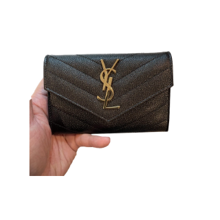 ถูกที่สุด ของแท้ 100% Ysl small envelope wallet GHW / SHW