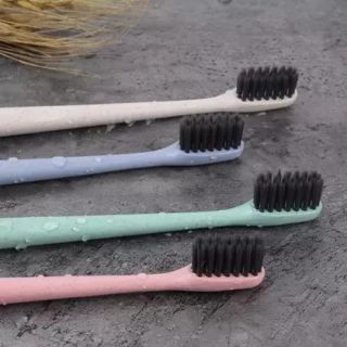 แปรงสีฟัน ถ่านไม้ไผ่ ขนนุ่ม สีพาสเทล Bamboo Toothbrush Pastel น้ำหนักเบา แปรงฟัน