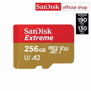 ราคาSanDisk EXTREME micro SDXC UHS-I A2 256GB (SDSQXAV-256G-GN6MN) reads 190MB/s writes 130MB/s