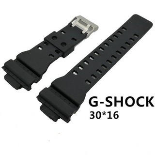 สายนาฬิกา 30x16 mm ใช้ได้กับ Casio G Shock และ Sport Watch มีทั้งสายดำด้านและดำเงา vgRh