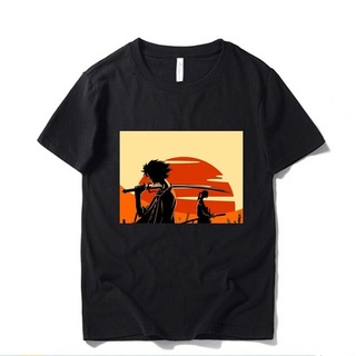 เสื้อยืด ผ้าฝ้าย 100% พิมพ์ลาย Samurai Champloo แฮนด์เมด