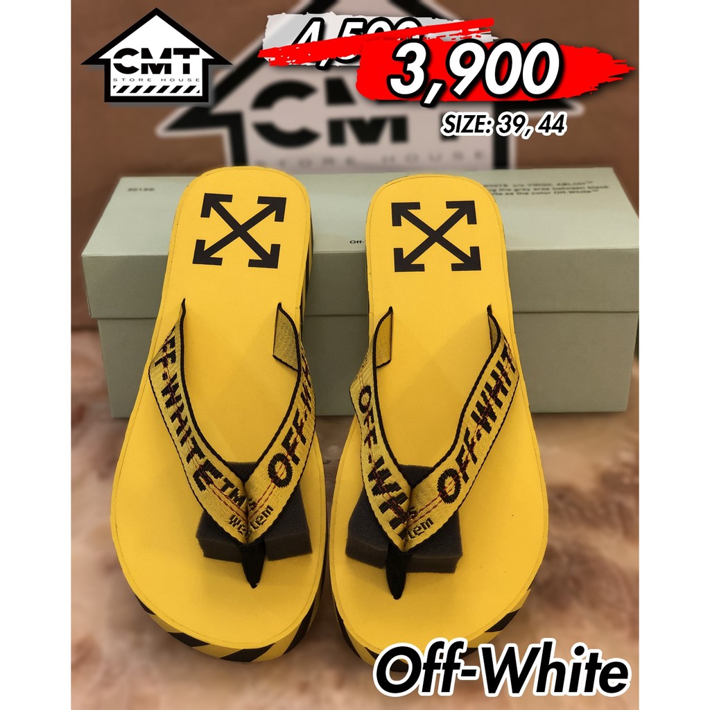 รองเท้าแตะ Off-White สีเหลือง - CMT Storehouse