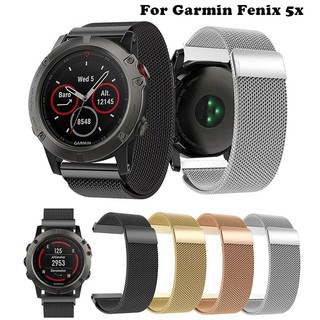 สายรัดข้อมือสเตนเลส สำหรับ Garmin Fenix 5 X Fenix 3 3 HR