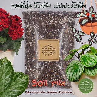 ดินผสมพร้อมใช้ สูตร 14 พรมญี่ปุ่น บีโกเนีย (Begonia) เปปเปอร์โรเมีย (Peperomia) - Aroid Soil Mix วัสดุปลูก