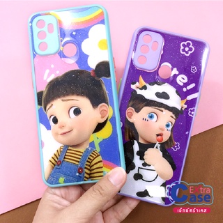 OPPO A16 A53 REALME C12 C17  เคสขอบนิ่ม TPU พิมพ์ลายกันรอยกล้อง เคลือบเจลกากเพชร