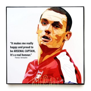 Thomas Vermaelen โทมัส แฟร์มาเลิน Arsenal อาร์เซนอล เบลเยี่ยม รูปภาพ​ติด​ผนัง​ pop art ฟุตบอล​ กรอบรูป​​ รูปภาพ