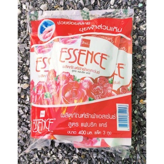 Essenceผลิตภัณฑ์ซักผ้าเอสเซ้นซ์ สูตรช่วยย่อยสลายขุยผ้าส่วนเกิน 400 มล. (1 แพ็ค บรรจุ 3 ถุง)