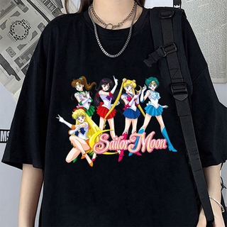 เสื้อแขนสั้น เสื้อไม่ต้องรีด tshirt เสื้อเชิตแขนสั้น SAILOR MOON เสื้อย