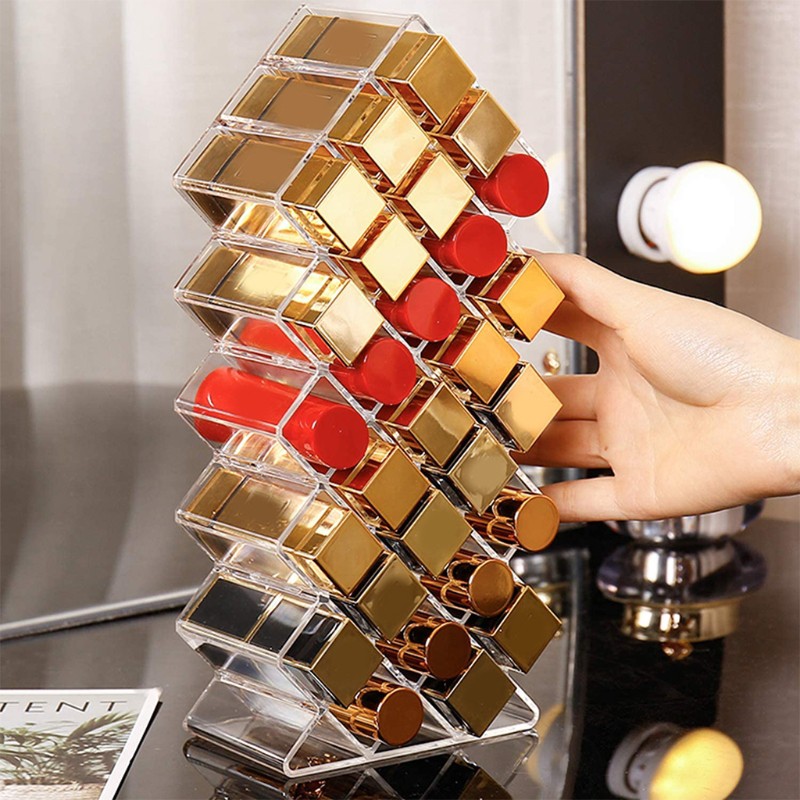 COLO 28 Grids Cosmetic Lipstick Jewelry Box Case Lipstick Storage Box