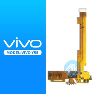 USB VIVO Y55/Y55S อะไหล่สายแพรตูดชาร์จ แพรก้นชาร์จ Charging Connector Port Flex Cable（ได้1ชิ้นค่ะ)