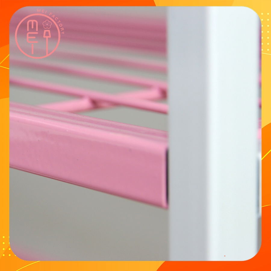 ชั้นวางรองเท้าเหล็ก อเนกประสงค์  วางสินค้า ชั้นวางรองเท้าคอสโม่ เหล็กหนา 5 ชั้น (3 สี ฟ้า เขียว ชมพู) - รูปที่ 5