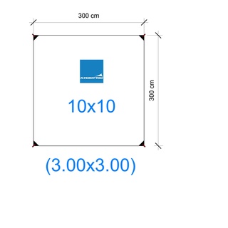 กราวชีท 3x3  ผ้าใบ PVC หนา 0.35มม. For  10x10