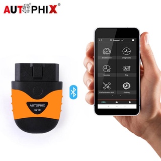 Autophix 3210 OBD2 เครื่องสแกนเนอร์ ตรวจสอบบลูทูธ เครื่องยนต์ อ่านโค้ดลบ สแกนอัตโนมัติ Adroid IOS อุปกรณ์ EOBD เครื่องมือวิเคราะห์รถยนต์