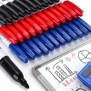 1 ชิ้น ปากกามาร์กเกอร์ถาวร / สีแดง, สีดํา และสีน้ําเงิน หมึก ปากกามาร์กเกอร์ อุปกรณ์การเรียน / ลบไม่ได้ กันน้ํา แห้งเร็ว สายตะขอ ปากกา เครื่องเขียนนักเรียน ของขวัญ