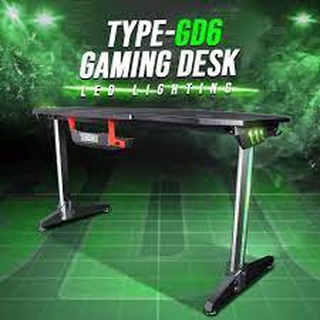 โต๊ะเกมส์รุ่นใหม่ EGA TYPE GD6 GAMING DESK ไฟLED LIGHTNING 5MODE รับประกัน2ปี