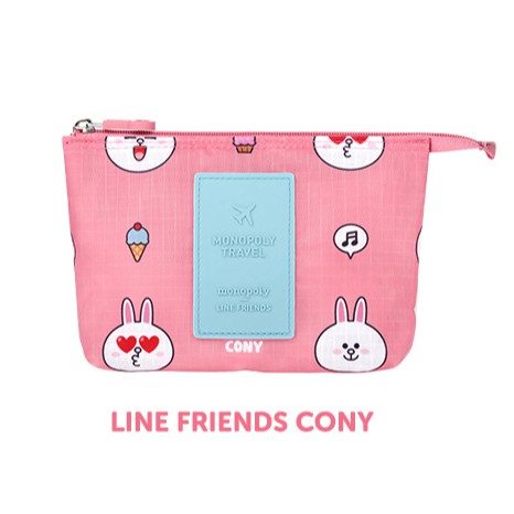 Line Friends Mesh Pouch S กระเป๋าเอนกประสงค์ ลิขสิทธิ์แท้ พร้อมส่ง