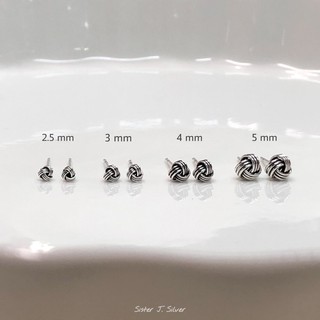 Sister J. ต่างหูเงินแท้ ต่างหูตะกร้อเงิน ต่างหูหมุดเงิน dot earrings