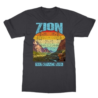 เสื้อยืดวินเทจGILDAN เสื้อยืด พิมพ์ลาย Mt Zion National Park Utah สไตล์เรโทร สําหรับผู้ชายS-4XL