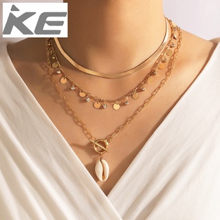 necklace beach word buckle shell tassel disc ladies necklace necklace for girls for women low