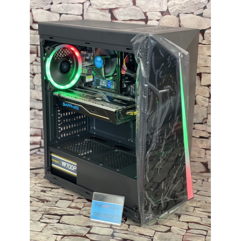 คอมเล่นเกมส์ทำงาน intel gen10 สุดเเรง I3 10100f ram 16gb ddr4 2666  m.2 nvme 250g vga rx 480 4g