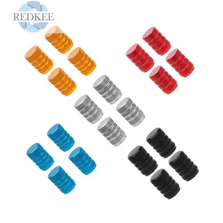 redkee จุกปิดลมยางรถยนต์อลูมิเนียม 4 ชิ้น