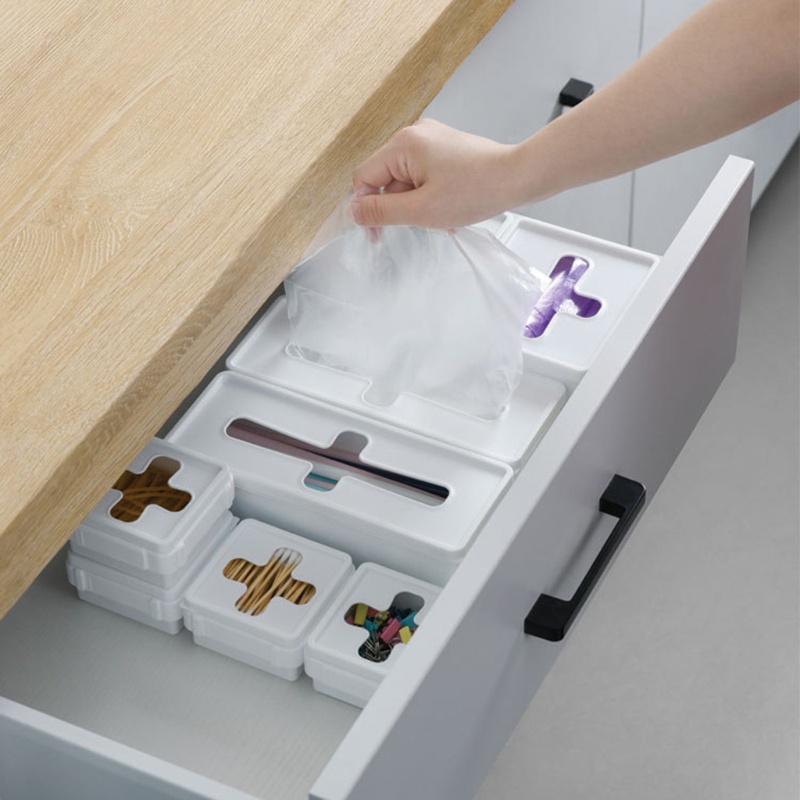 BTF Multifunction Tissue Box Cross Mouth Storage Box Modern Square ...