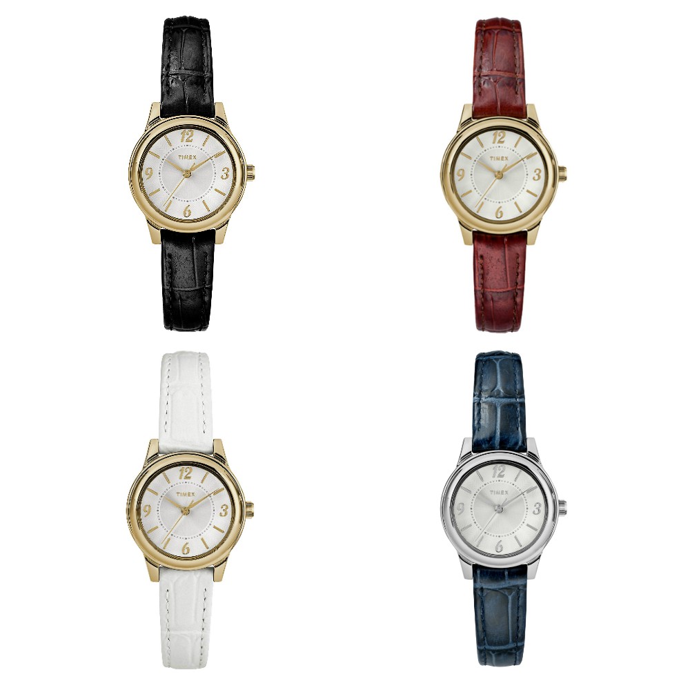 Timex Classic TW2R85800 / TW2R85900 / TW2R86000 / TW2R86100 นาฬิกาข้อมือผู้หญิง สายหนัง ตัวเรือน 26 มม.