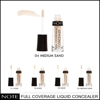 NOTE COSMETICS FULL COVERAGE LIQUID CONCEALER 04 MEDIUM SAND