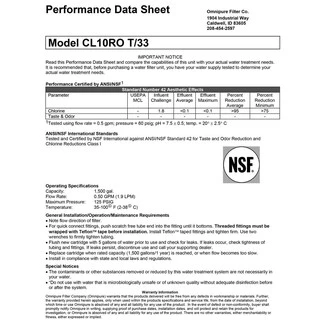OMNI PURE ( USA ) ไส้กรองน้ำดื่ม Post Carbon ขนาด 10 นิ้ว พร้อม ข้อต่อ 2 ตัว