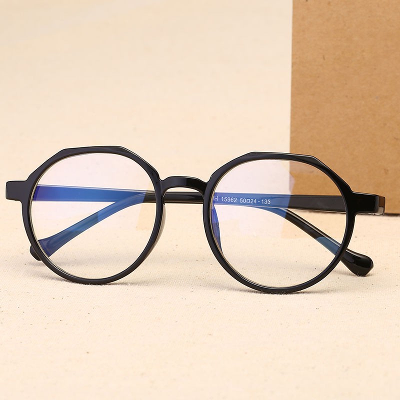 ins net red vibrato with the same round frame black round frame cute ...