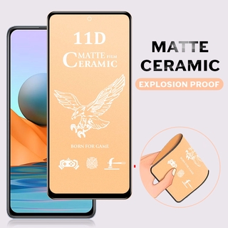 Xiaomi Mi Poco F3 X3 M3 9T Pro Max Redmi Note 10 9 8 7 Pro 9S Redmi 9T 9 9A 9C 8A 7A ฟิล์มกระจกนิรภัย แบบเซรามิคนิ่ม ผิวด้าน ป้องกันรอยเต็มจอ สำหรับ