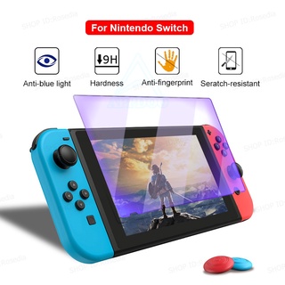 ฟิล์มกระจกนิรภัยกันรอยหน้าจอ คุณภาพสูง ป้องกันแสงสีฟ้า สําหรับ Nintendo Switch OLED V1 V2 9H