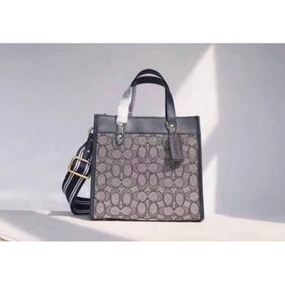 💥COACH FIELD TOTE 22 JACQUARD BAG