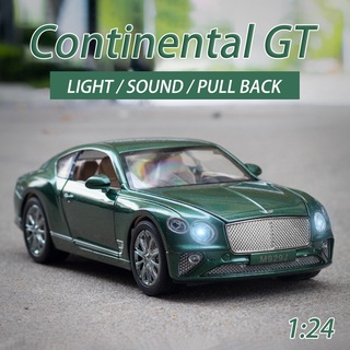 โมเดลรถยนต์ Bentley Continental GT diecast car XLG โลหะผสมสังกะสี 1/24 ของเล่นสําหรับเด็กผู้ชาย 3 ปี