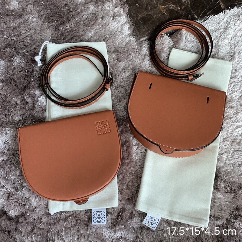 ของแท้100% ราคาถูก New Loewe heel bag in soft calf skin