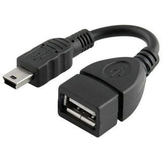 Cable mini USB OTG to use memory, hard drives Black