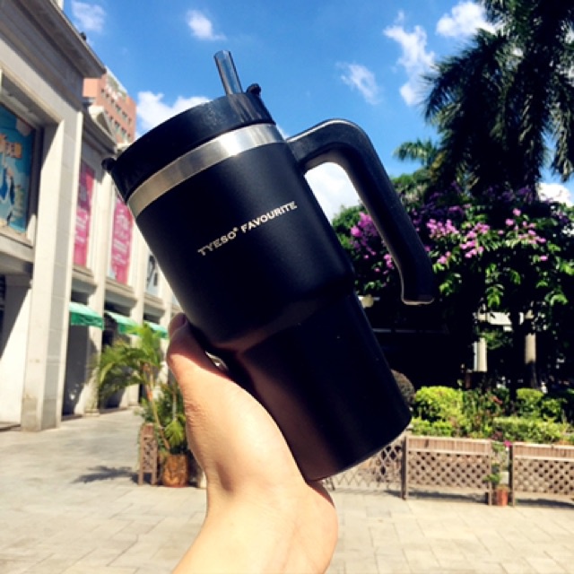 ลดแรง แก้ว เเก้วน้ำ TYESO 20 OZ,30 OZ มีหูจับ เก็บความร้อน เย็น สแตนเลส304