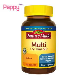 Nature Made Mens Multi 50+ (90 Tablets) วิตามินและแร่ธาตุรวม สำหรับผู้ชายอายุ 50 ปีขึ้นไป (90 เม็ด)