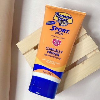 โฉมใหม่ Banana Boat Sport Ultra Sunscreen Lotion clinically proven (very water &amp; sweat resistant)  SPF50 PA++++ (90 ml.)