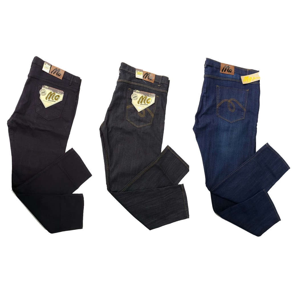 กางเกงยีนส์ไซส์ใหญ่ เอว 40-62 นิ้ว ผ้ายืด เนื้อดี ทรงกระบอกเล็ก คุณภาพดี 3 สี ให้เลือก ใส่สบายมาก