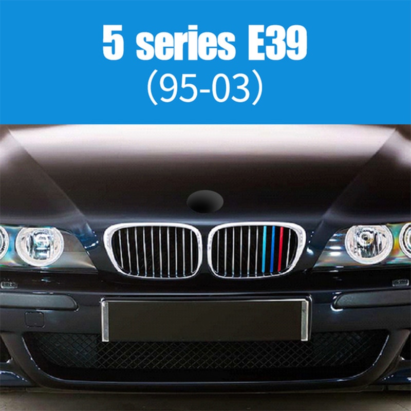 3 สีแถบกระจังหน้าสําหรับ BMW F10 E39 E60 F07 G30 F18 5 Series GT GT6 1995-2021 - รูปที่ 4