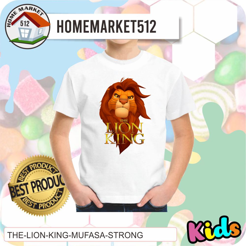 เสื้อยืด The-lion-king-mufasa-strong สําหรับเด็กชายและเด็กหญิง PREMIUM