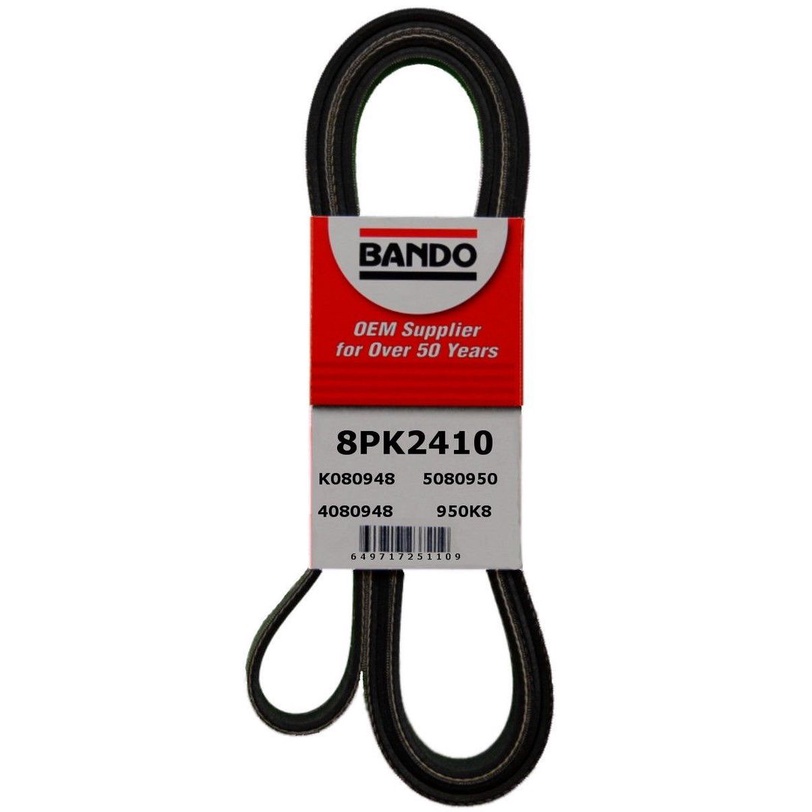 สายพาน รถ Bando 8PK2410 OEM Quality Serpentine Belt