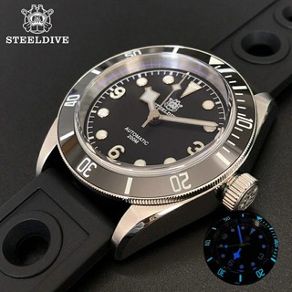 SteelDive 1958 Top Japanese quality Diver 200m watch(41,1mm), Super luminous BGW9 Blue, sapphire crystal, ceramic bezel