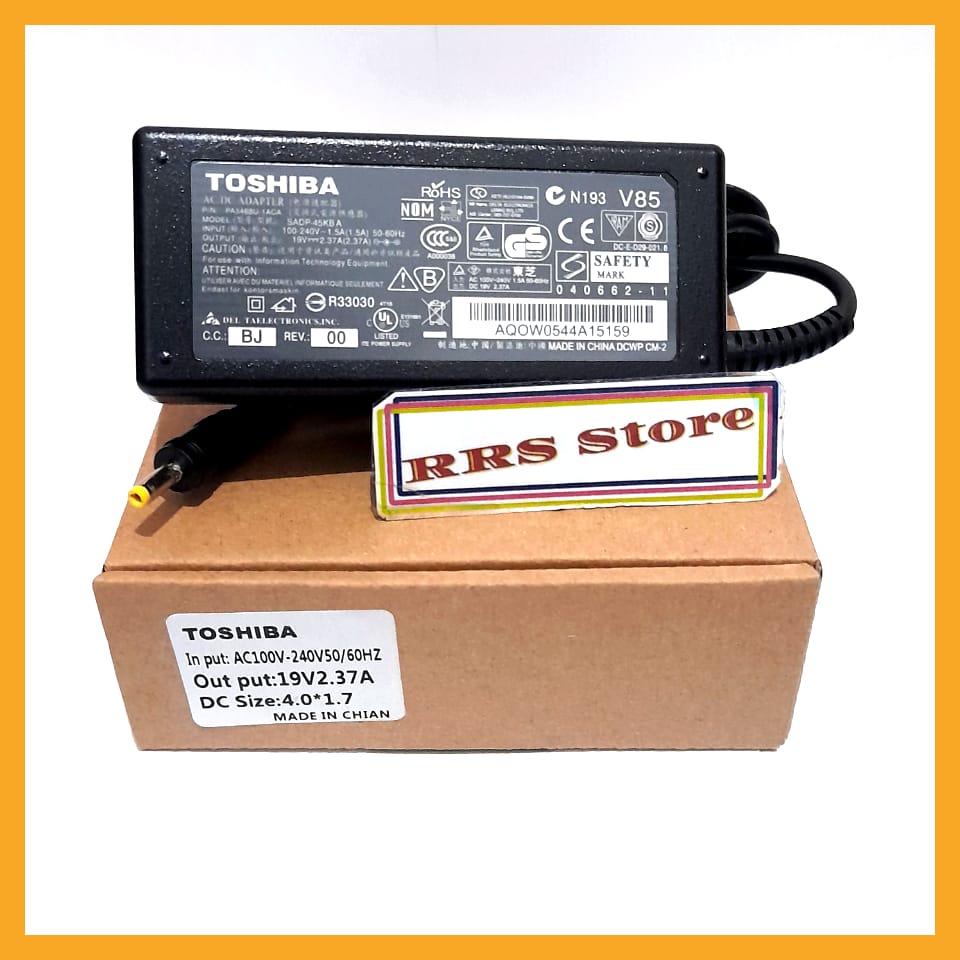 อะแดปเตอร์ชาร์จ 19V 2.37A 4.0 * 1.7 มม.PA3822U-1ACA PA5044U-1ACA PA5096U-1ACA PA5177U-1AC3 Toshiba S
