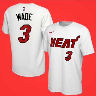 Miami เครื่องเล่นทีมความร้อน หมายเลข . เสื้อยืด ลายบาสเก็ตบอล 3 Dwyane Wade Association