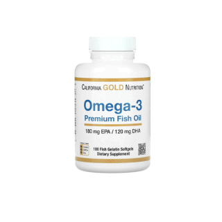 โอเมก้า3 California Gold Nutrition, Omega-3, Premium Fish Oil, 100 Fish Gelatin Softgels