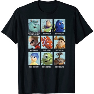 Tee เสื้อยืด เสื้อยืด ผ้าฝ้าย พิมพ์ลายกราฟฟิคภาพยนตร์ Pixar Best Of Class สไตล์คลาสสิก สําหรับผู้ชาย